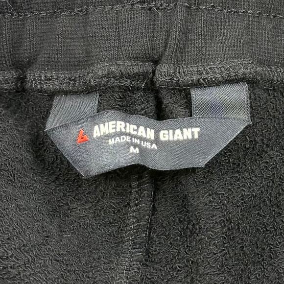 NWOT American Giant Colorblock Sweatshort Men's Medium Black Blue USA - Picture 3 of 11